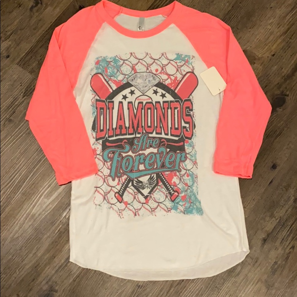 Raglan 3/4 Sleeve Graphic T-Shirt
